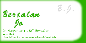 bertalan jo business card